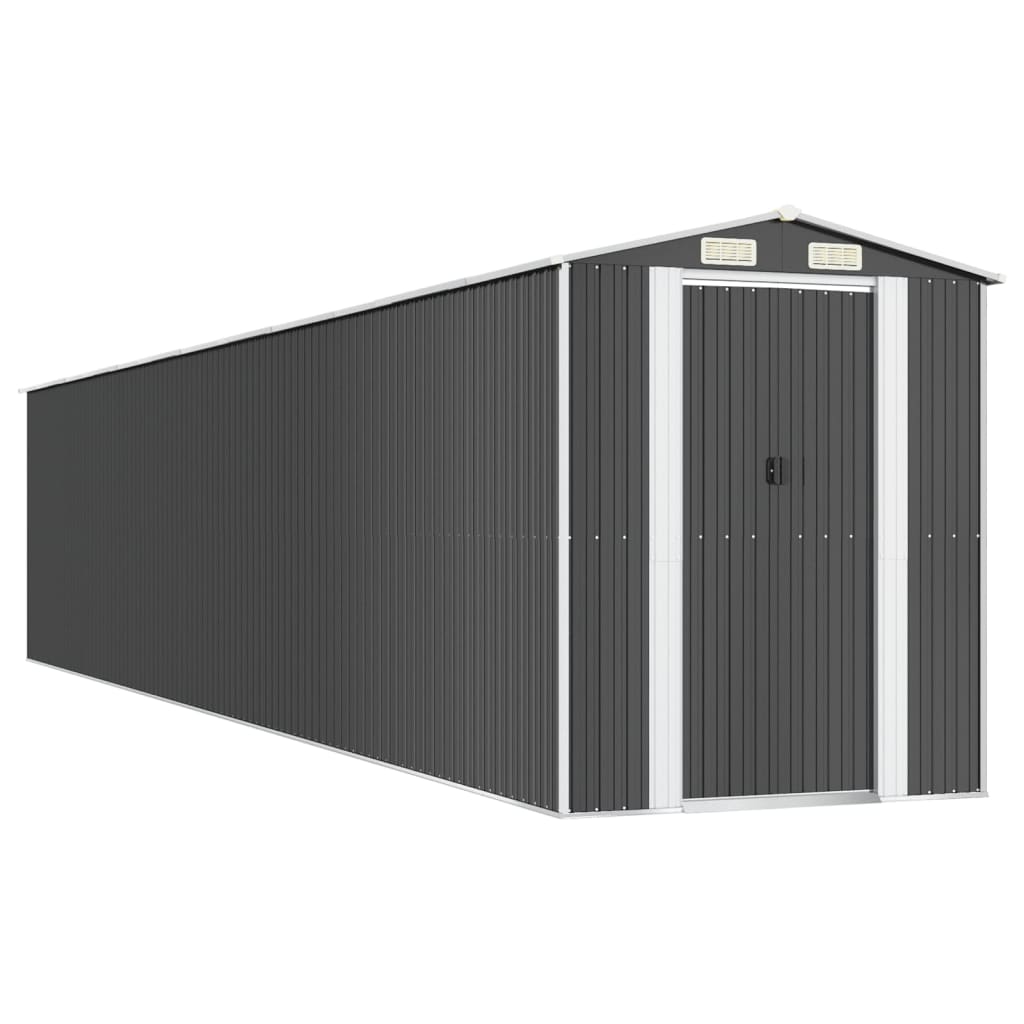 vidaXL Garden Shed Anthracite 192x1021x223 cm Galvanised Steel