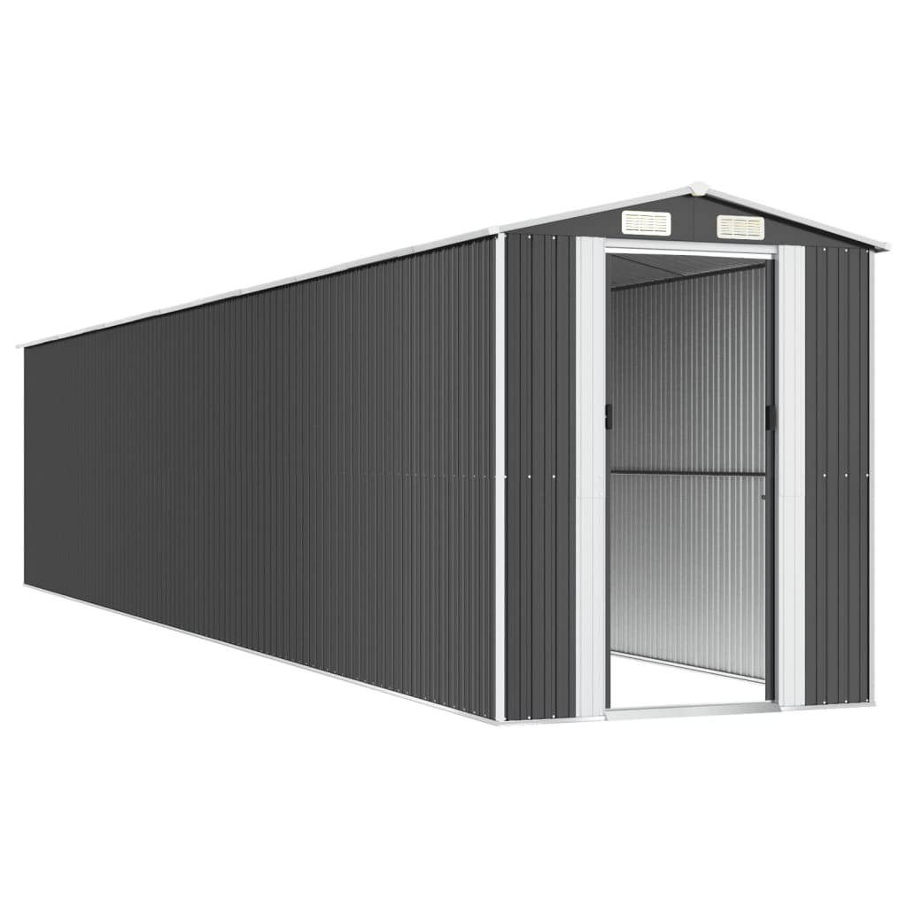 vidaXL Garden Shed Anthracite 192x1021x223 cm Galvanised Steel