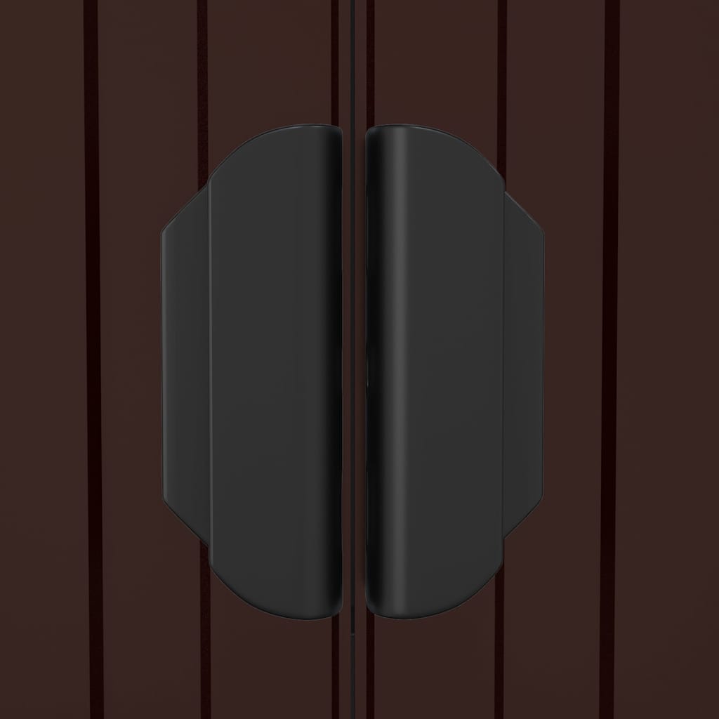 Garden Shed Dark Brown 192x440x223 cm Galvanised Steel