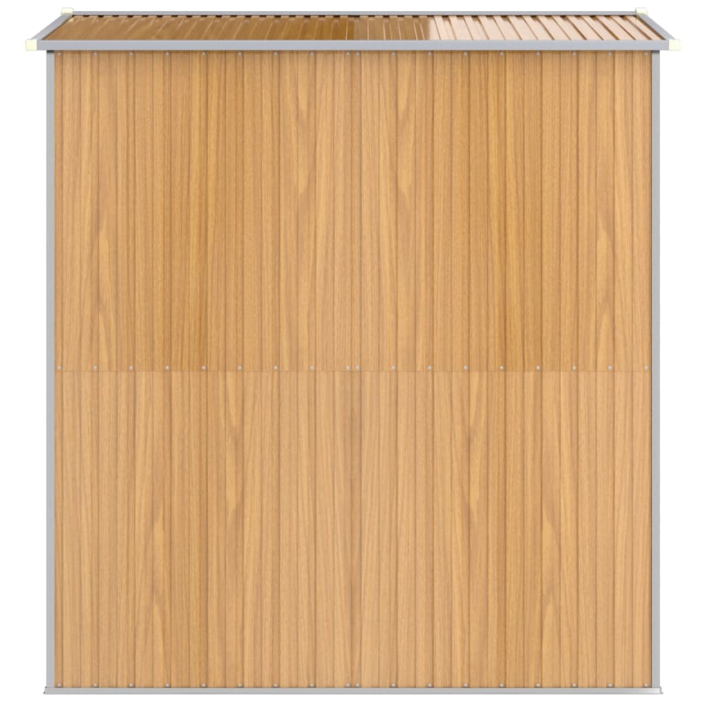 vidaXL Garden Shed Light Brown 192x191x223 cm Galvanised Steel
