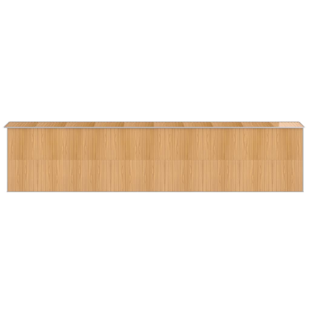 vidaXL Garden Shed Light Brown 192x855x223 cm Galvanised Steel