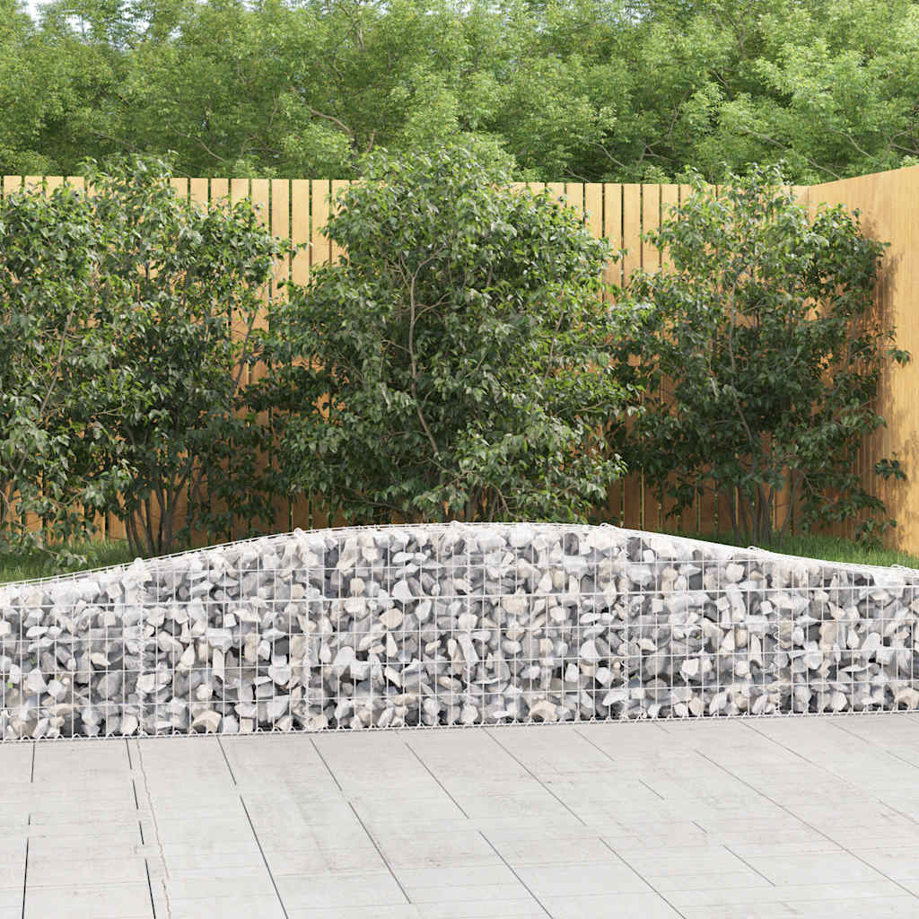 Arched Gabion Basket 400x30x40/60 cm Galvanised Iron
