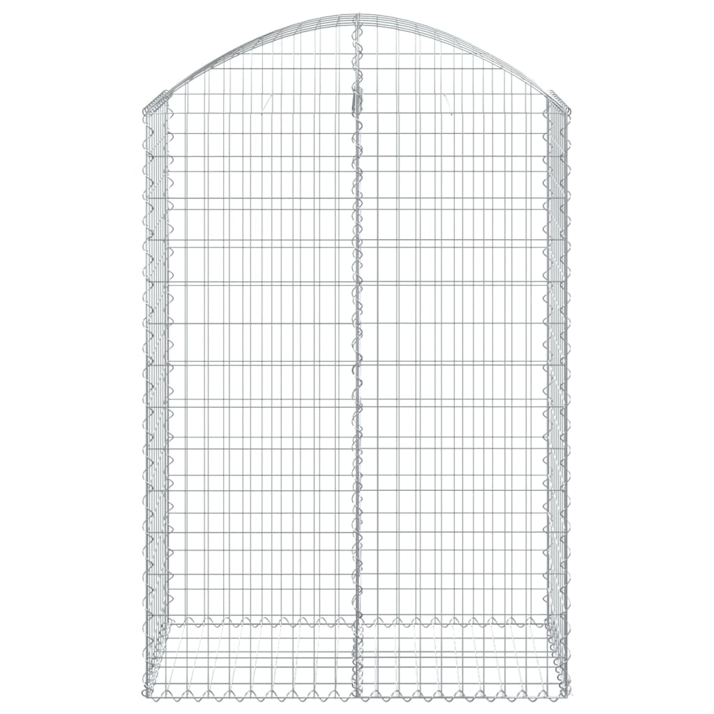 Arched Gabion Basket 100x50x140/160 cm Galvanised Iron