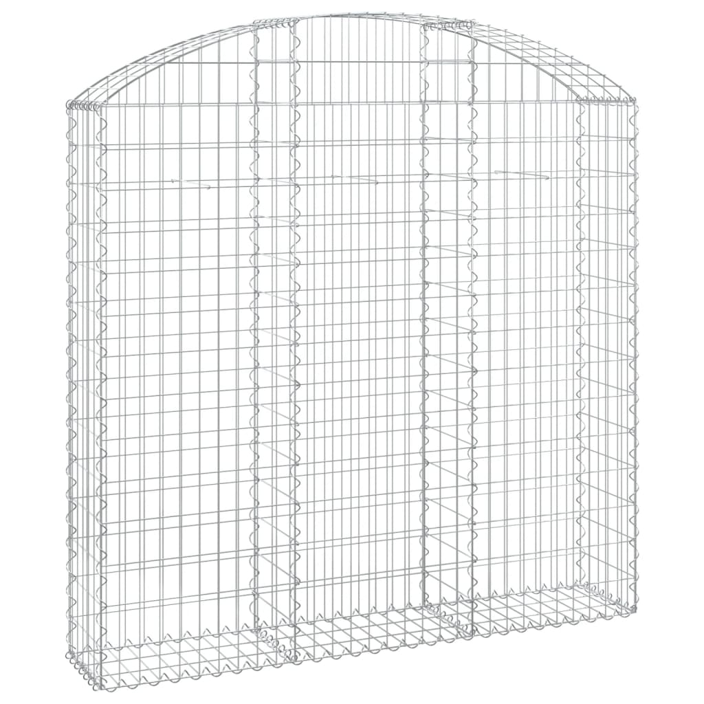 Arched Gabion Basket 150x30x140/160 cm Galvanised Iron