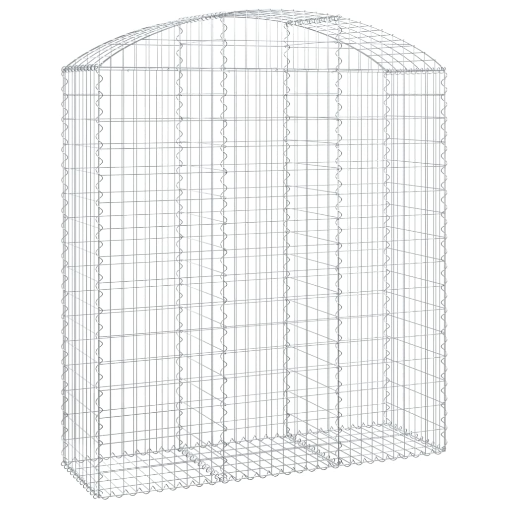 Arched Gabion Basket 150x50x160/180 cm Galvanised Iron