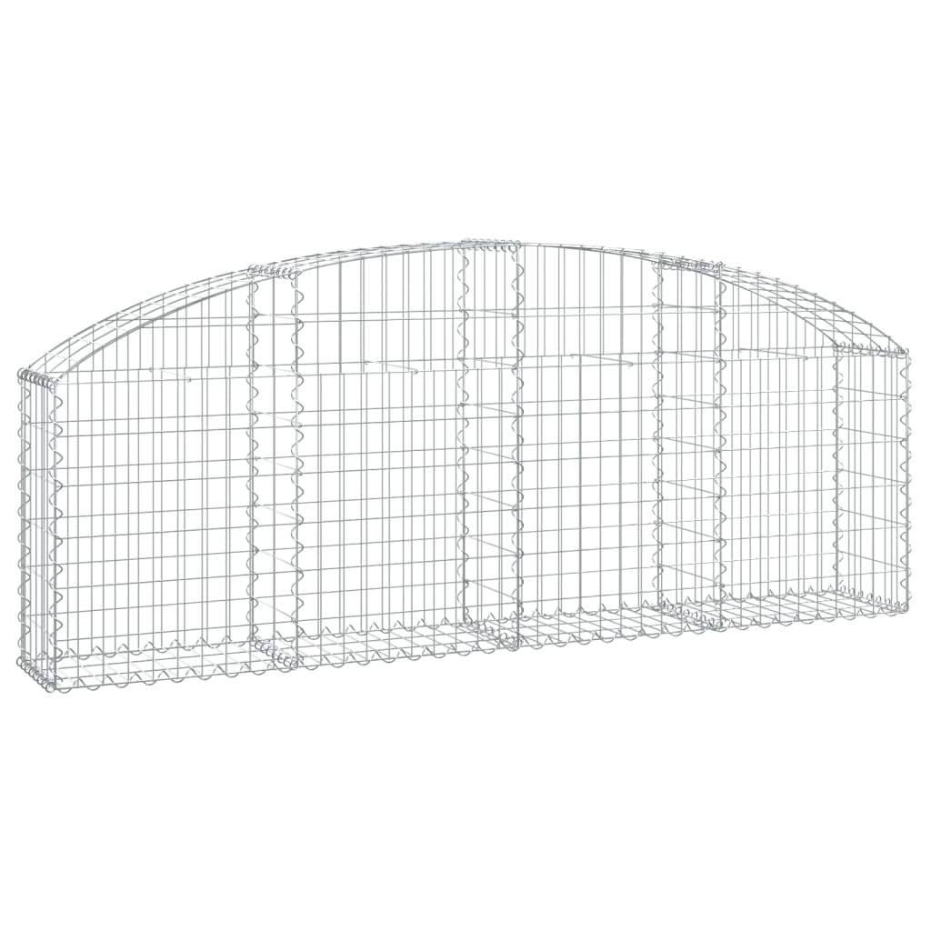 Arched Gabion Basket 200x30x60/80 cm Galvanised Iron