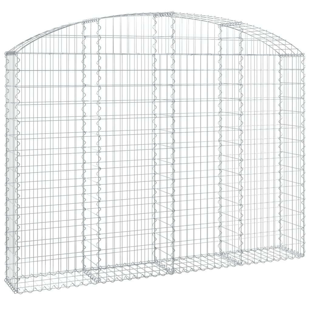 Arched Gabion Basket 200x30x140/160 cm Galvanised Iron