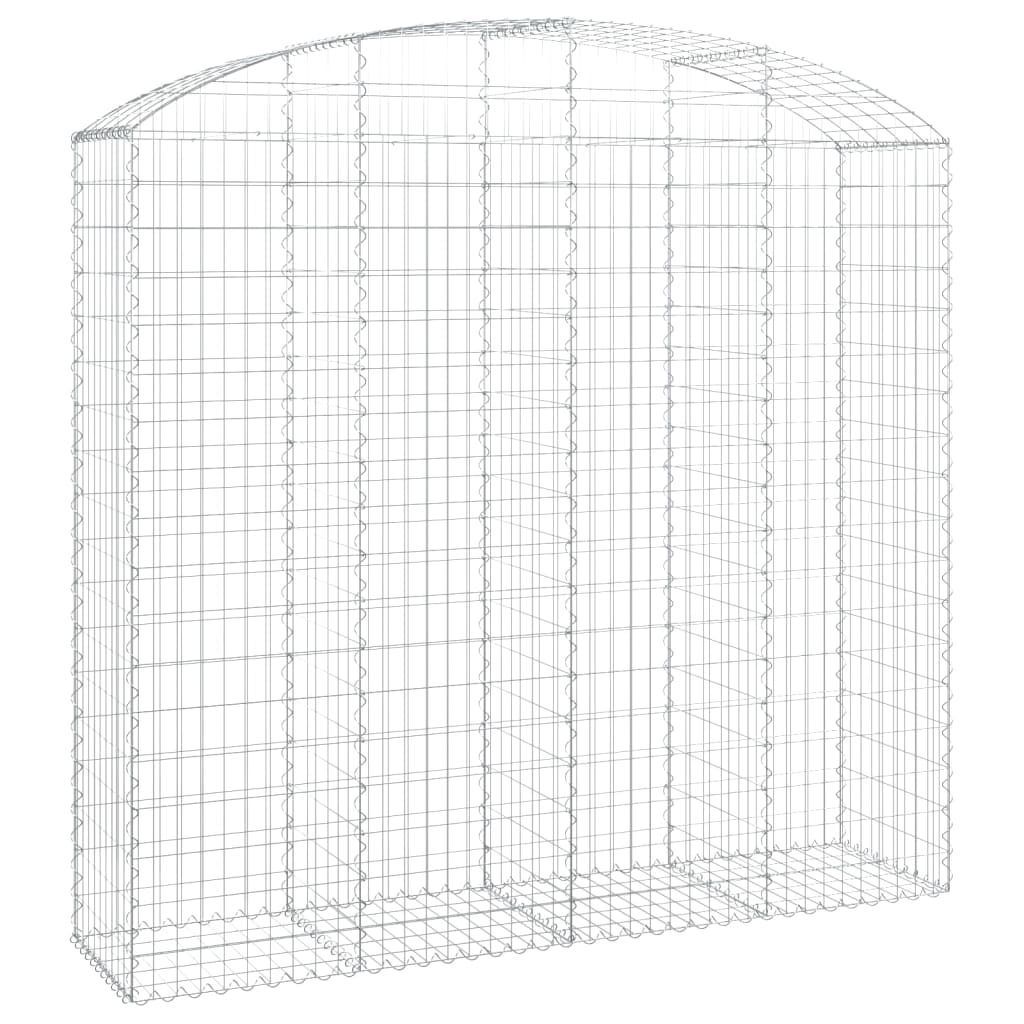 Arched Gabion Basket 200x50x180/200 cm Galvanised Iron