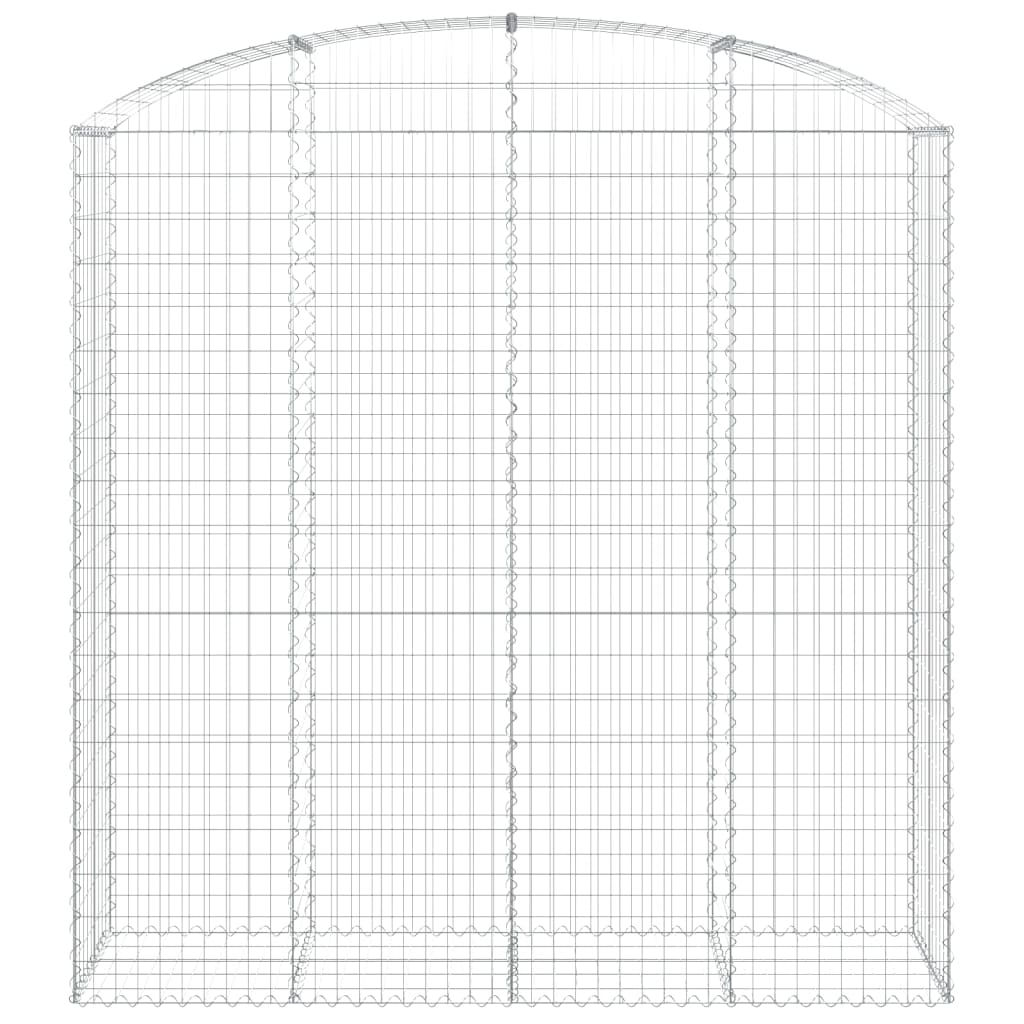 Arched Gabion Basket 200x50x200/220 cm Galvanised Iron