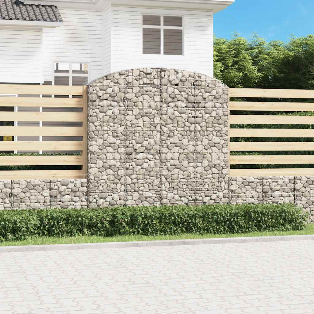 Arched Gabion Basket 200x50x200/220 cm Galvanised Iron