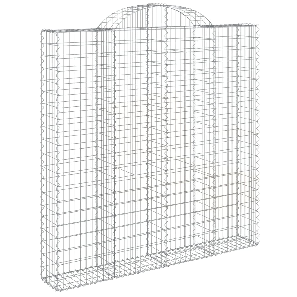 Arched Gabion Basket 200x30x200/220 cm Galvanised Iron