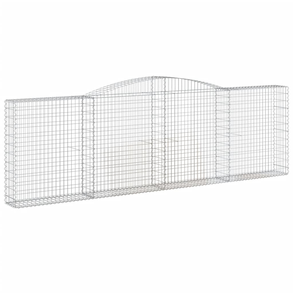 Arched Gabion Basket 400x30x120/140 cm Galvanised Iron