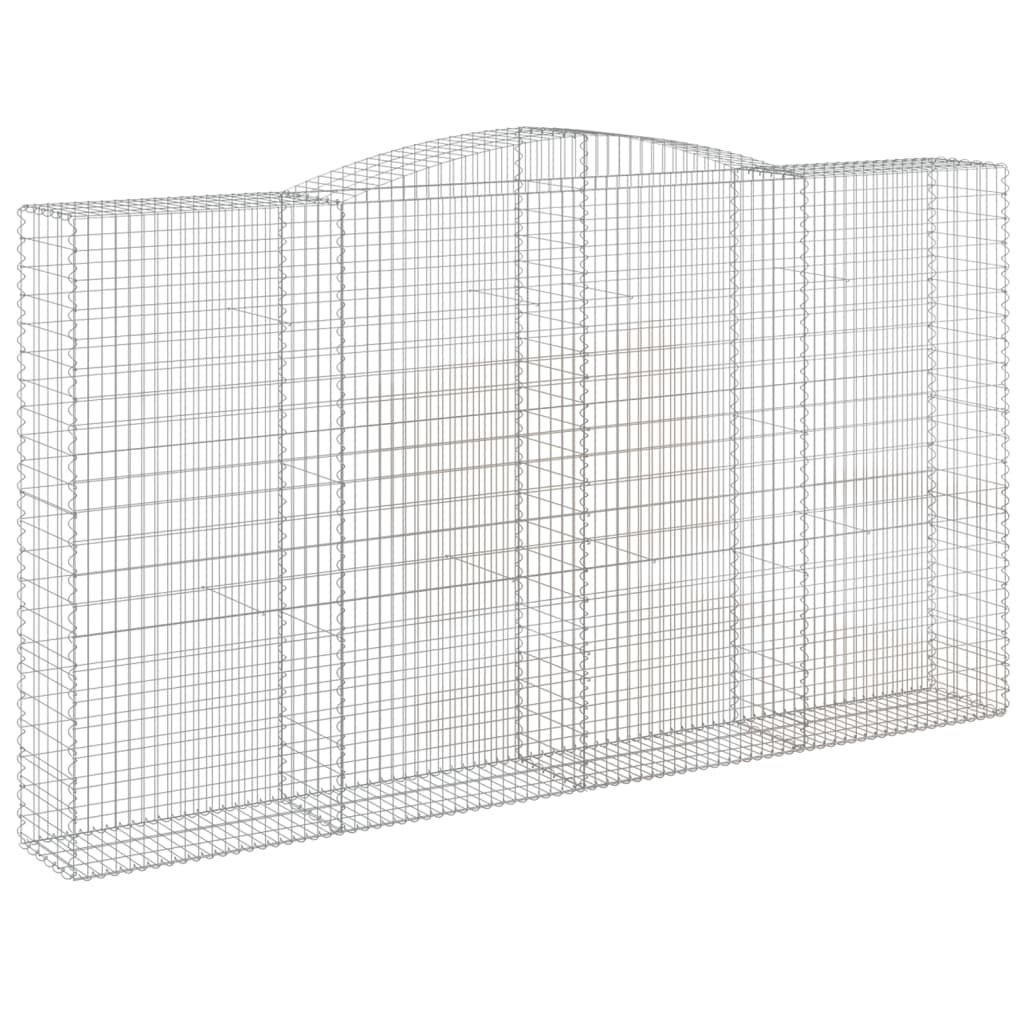 Arched Gabion Basket 400x50x220/240 cm Galvanised Iron