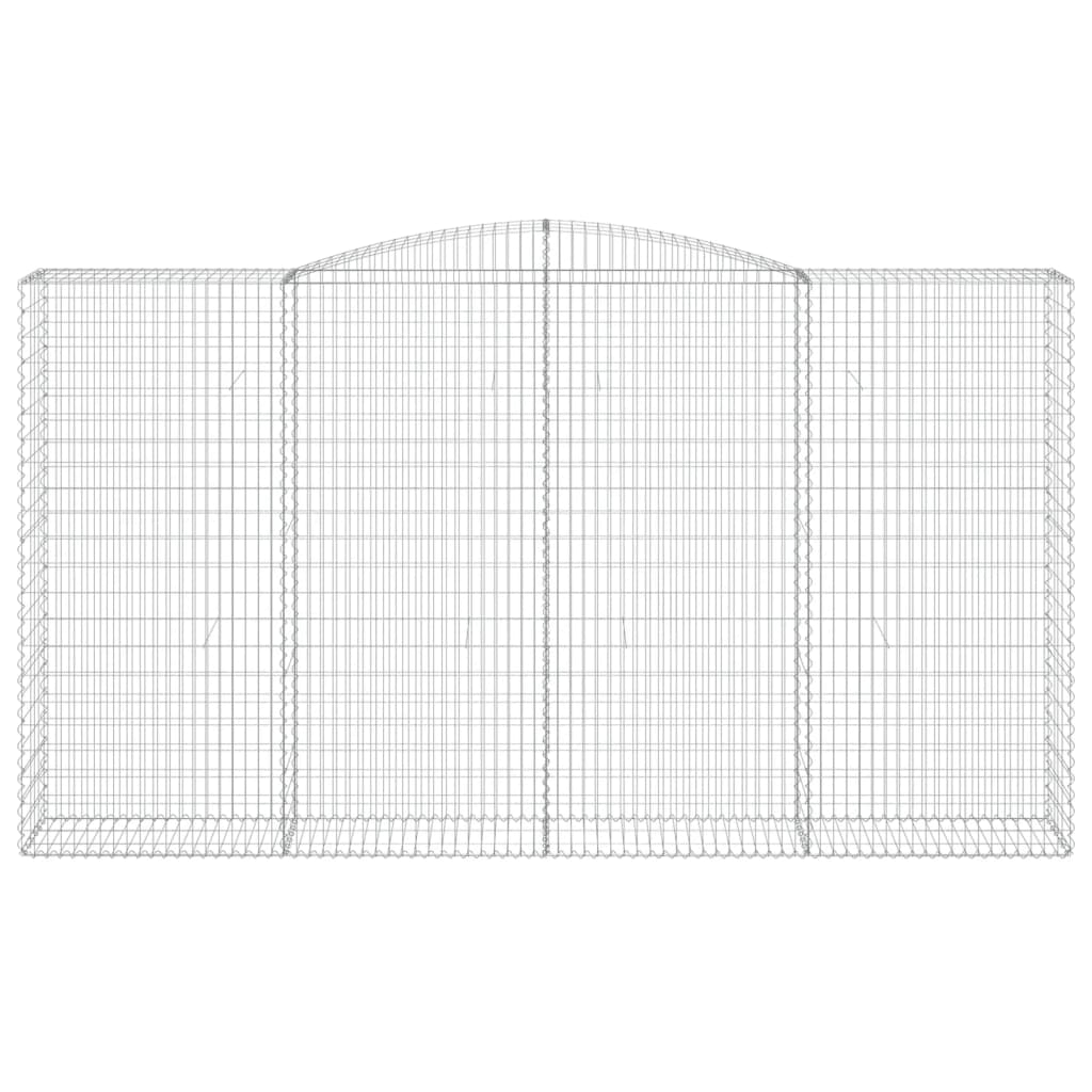 Arched Gabion Basket 400x50x220/240 cm Galvanised Iron