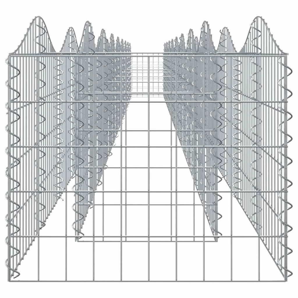 Arched Gabion Raised Bed 800x50x50 cm Galvanised Iron