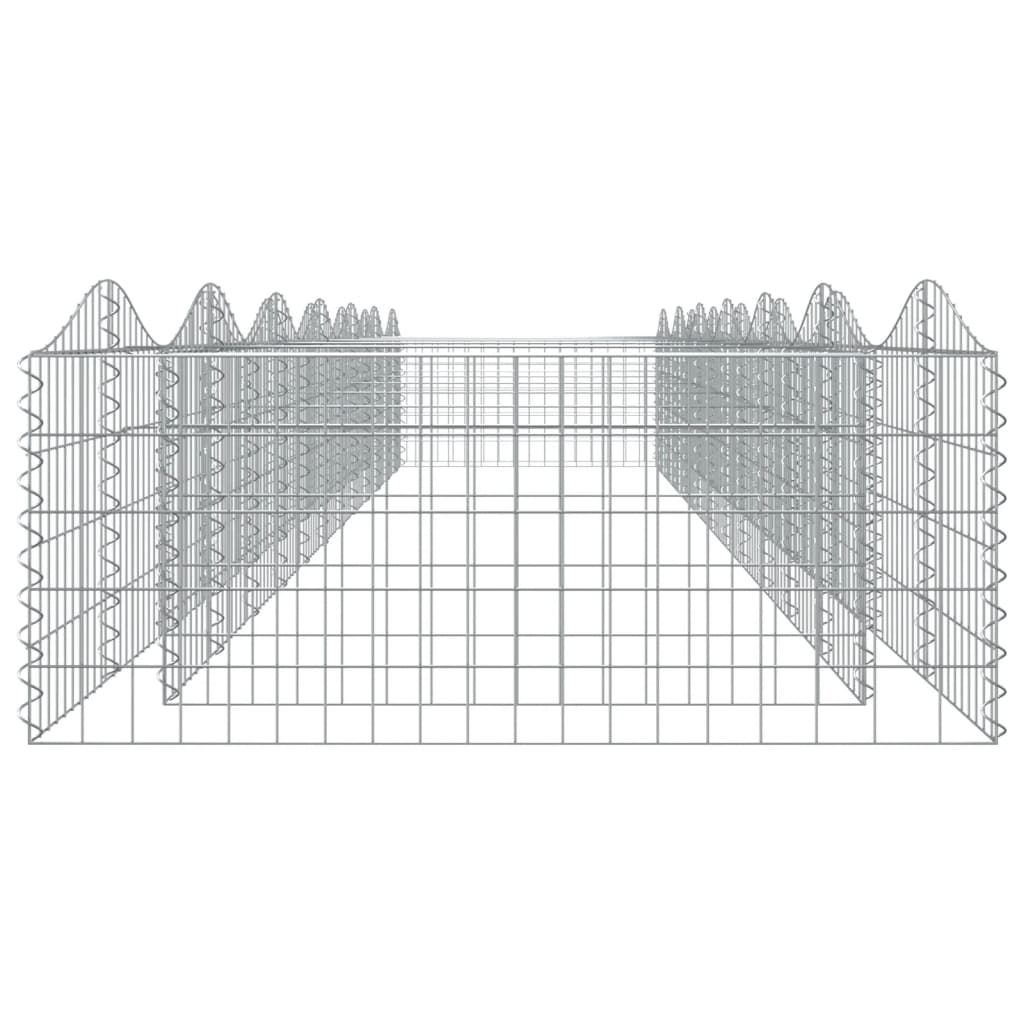 Arched Gabion Raised Bed 600x100x50 cm Galvanised Iron