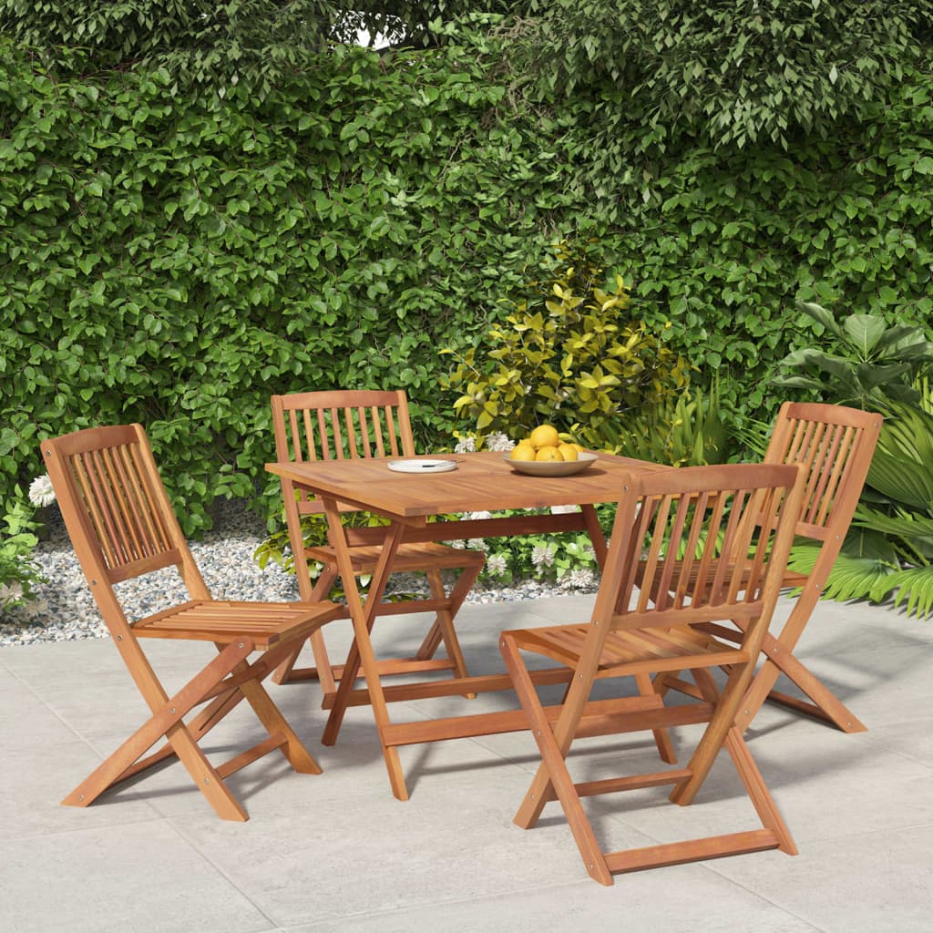 5 Piece Garden Dining Set Solid Wood Acacia
