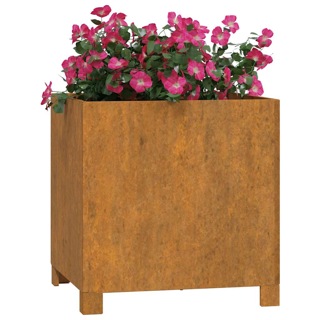 Planter with Legs Rusty 40x40x40 cm Corten Steel