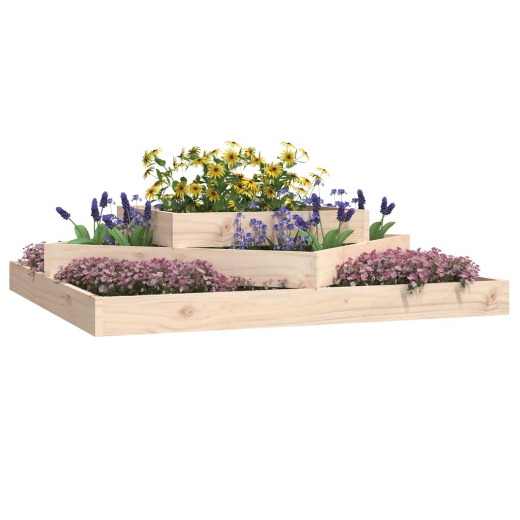 Planter 112x112x27 cm Solid Wood Pine