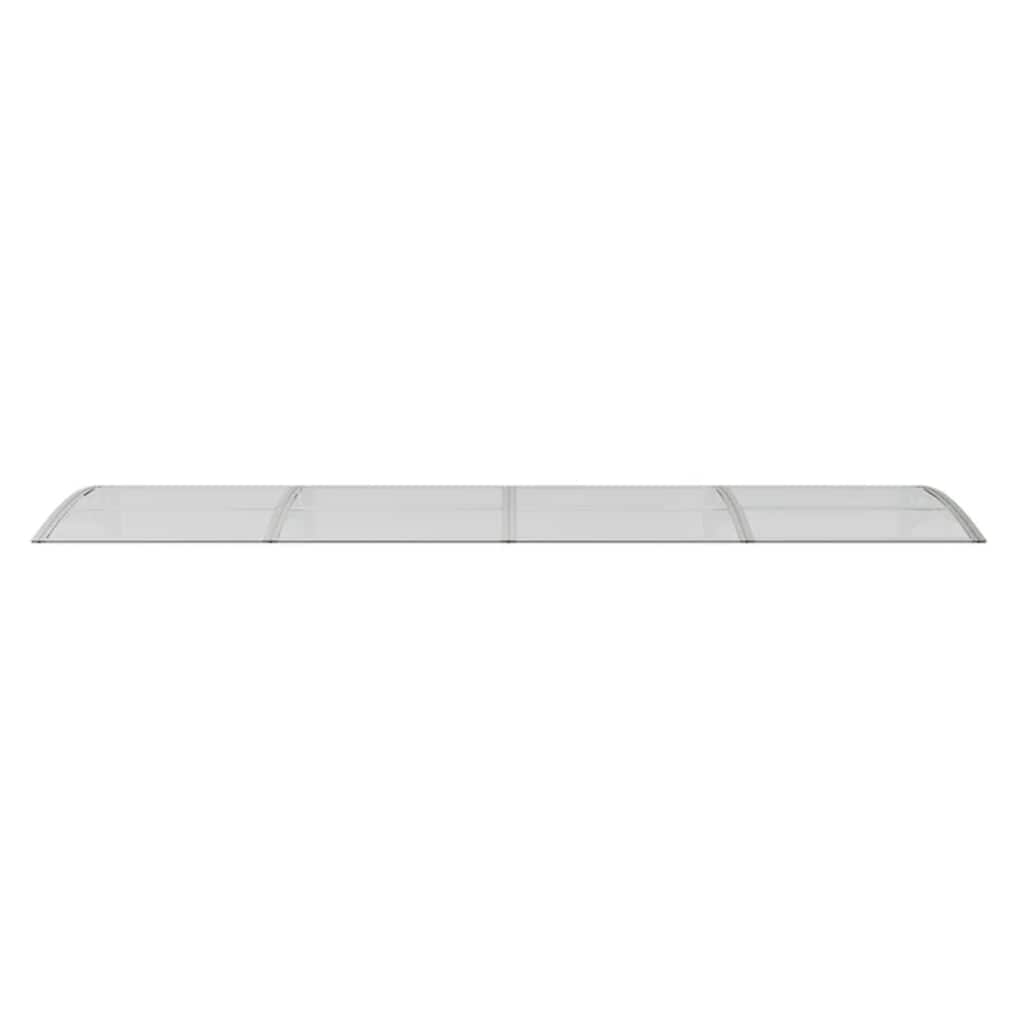 Door Canopy Grey and Transparent 350x75 cm Polycarbonate