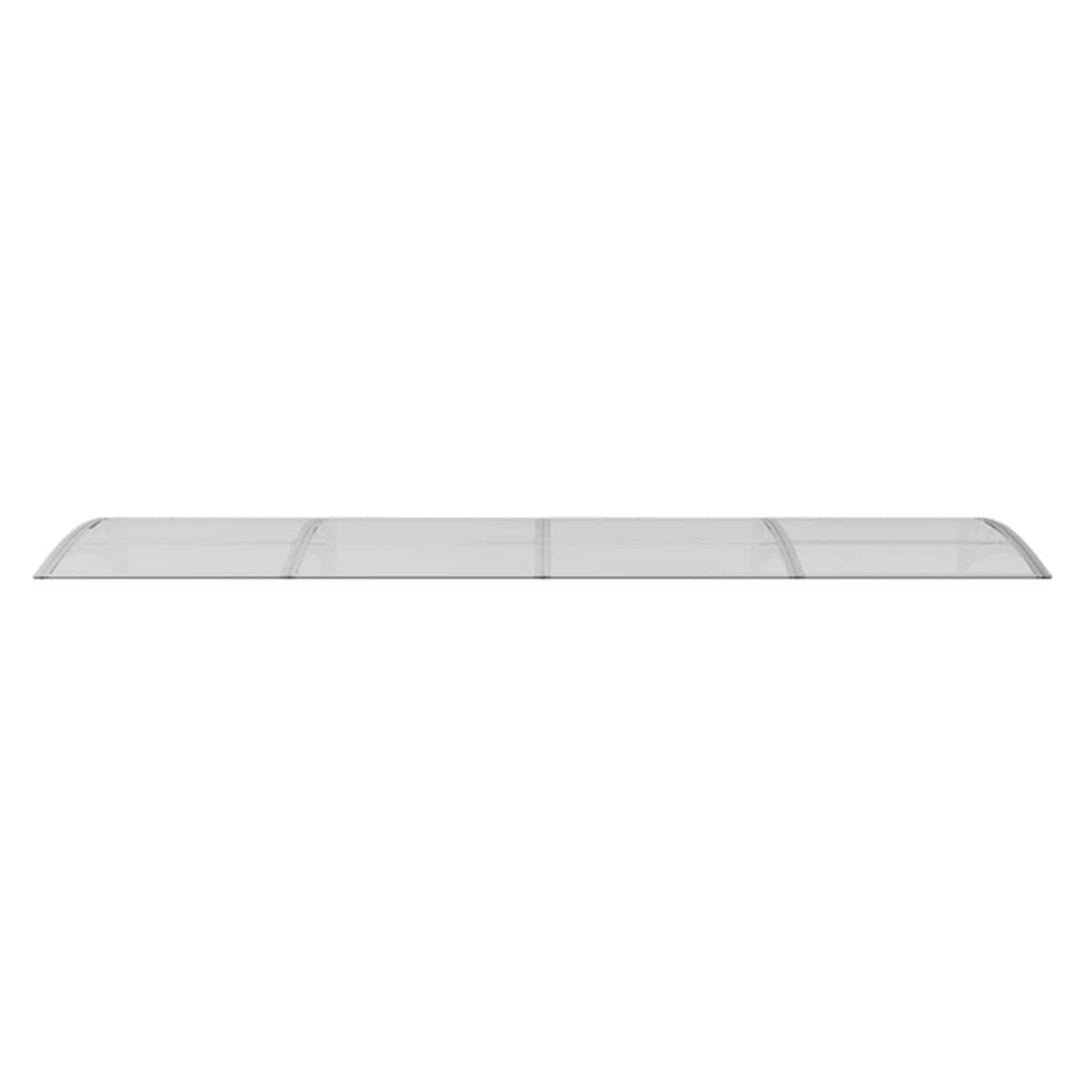 Door Canopy Grey and Transparent 350x75 cm Polycarbonate