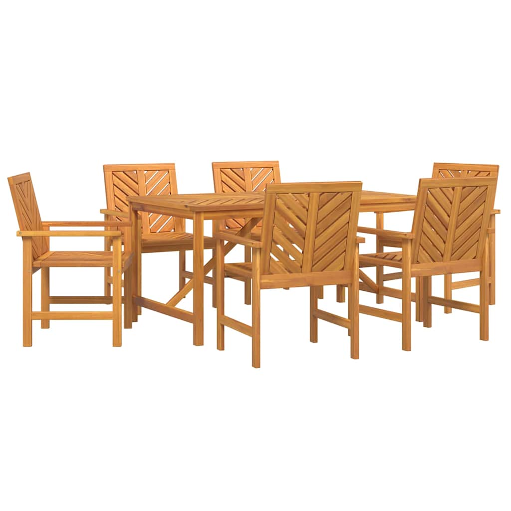 Garden Dining Set 7 pcs Brown 150 x 90 x 74 cm