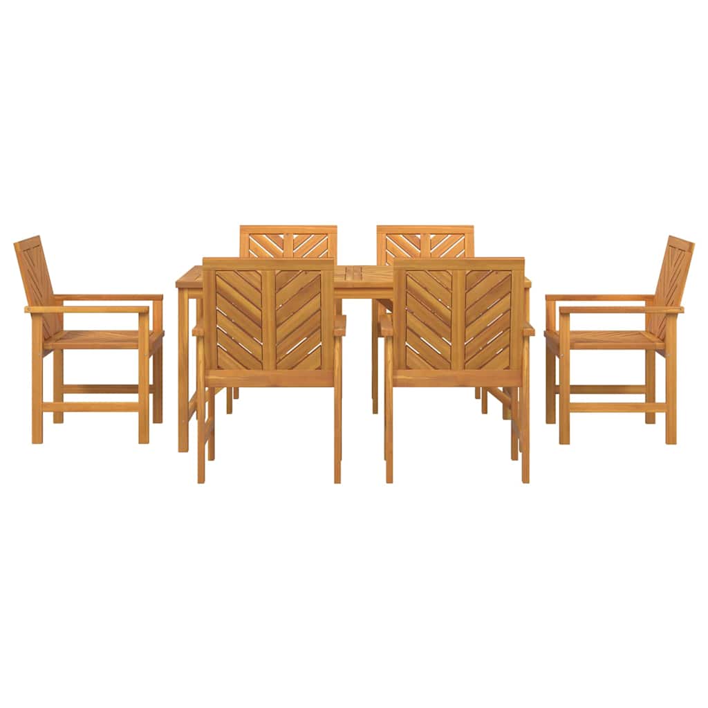Garden Dining Set 7 pcs Brown 150 x 90 x 74 cm