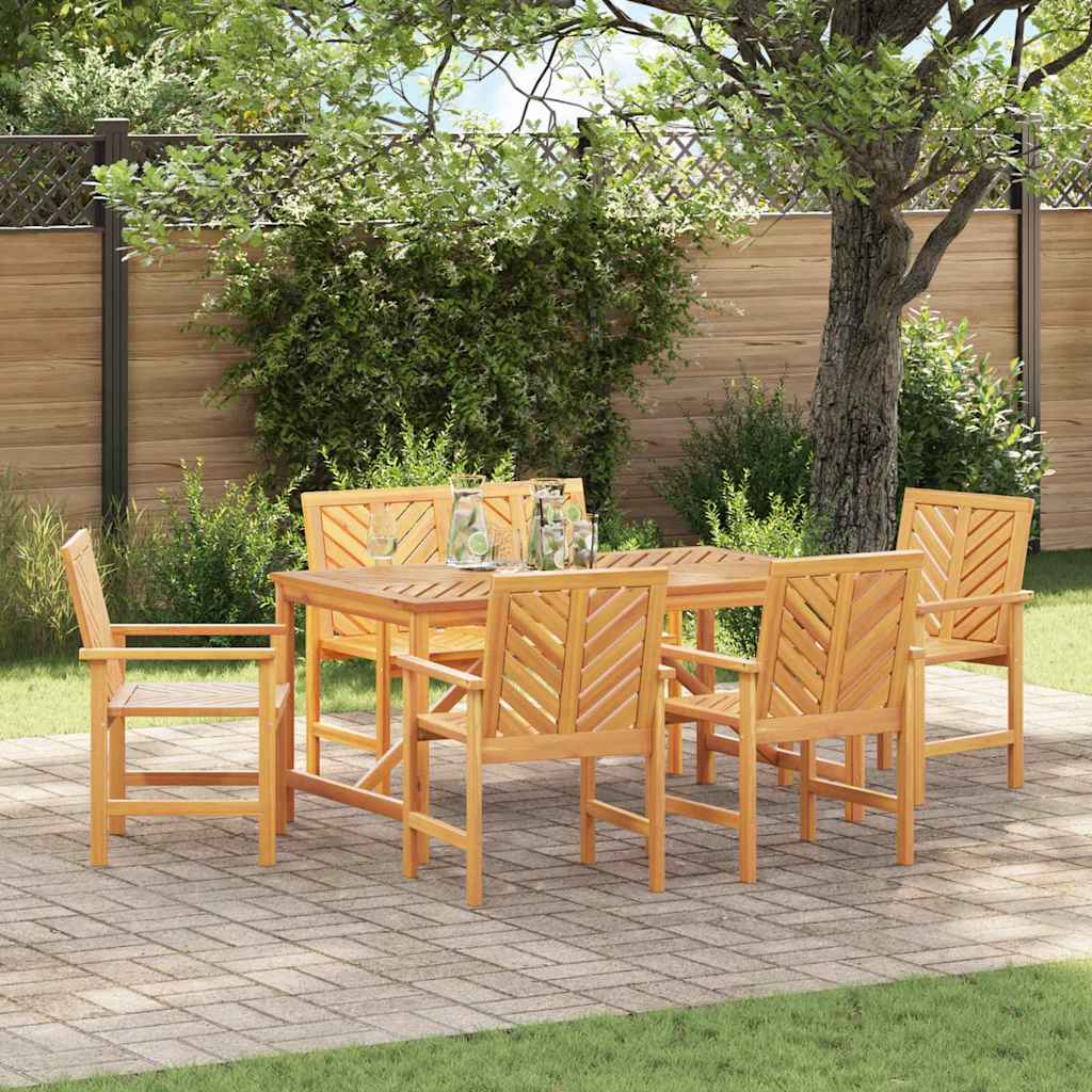 Garden Dining Set 6 pcs Brown 150 x 90 x 74 cm