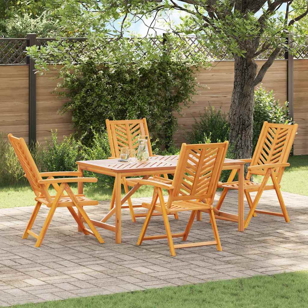 Garden Dining Set 5 pcs Brown 150 x 90 x 74 cm