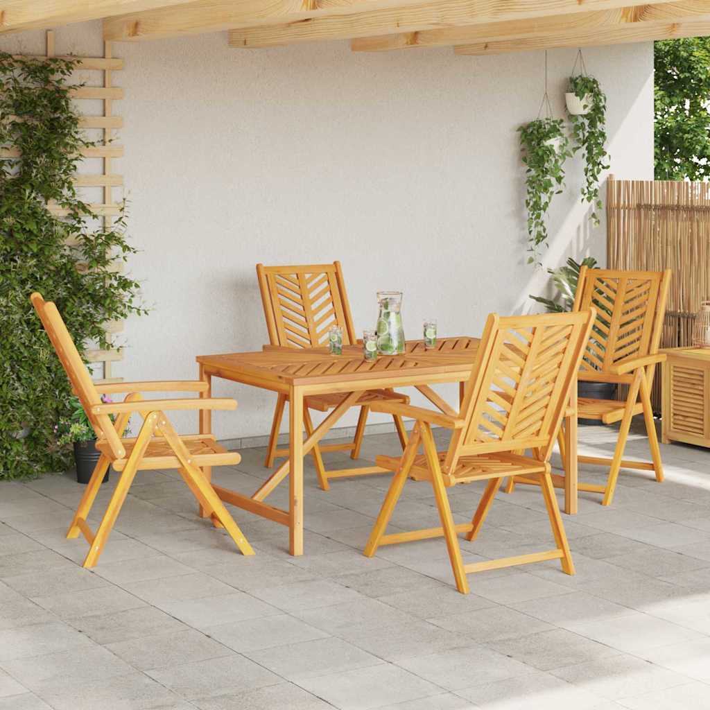 Garden Dining Set 5 pcs Brown 150 x 90 x 74 cm