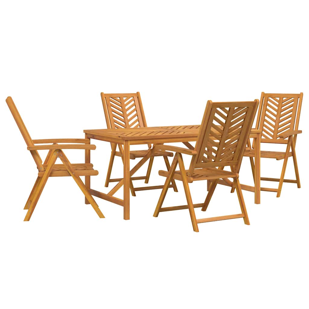 Garden Dining Set 5 pcs Brown 150 x 90 x 74 cm
