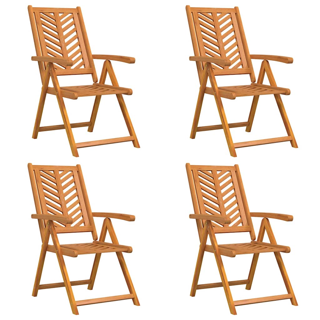 Reclining Chair 4 pcs Brown 57 x 71 x 90cm Wood
