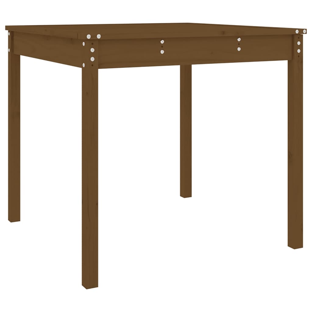 Garden Table Honey Brown 82.5x82.5x76 cm Solid Wood Pine