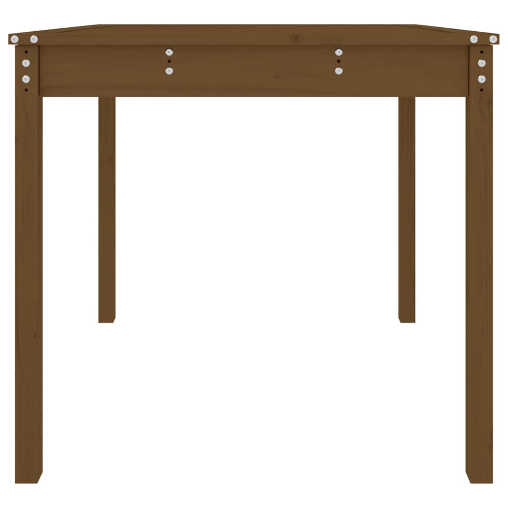 Garden Table Honey Brown 82.5x82.5x76 cm Solid Wood Pine