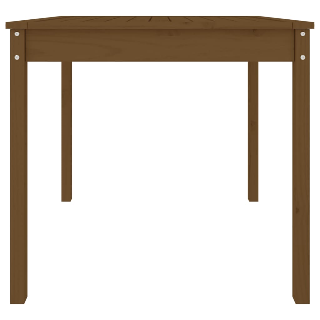 Garden Table Honey Brown 82.5x82.5x76 cm Solid Wood Pine