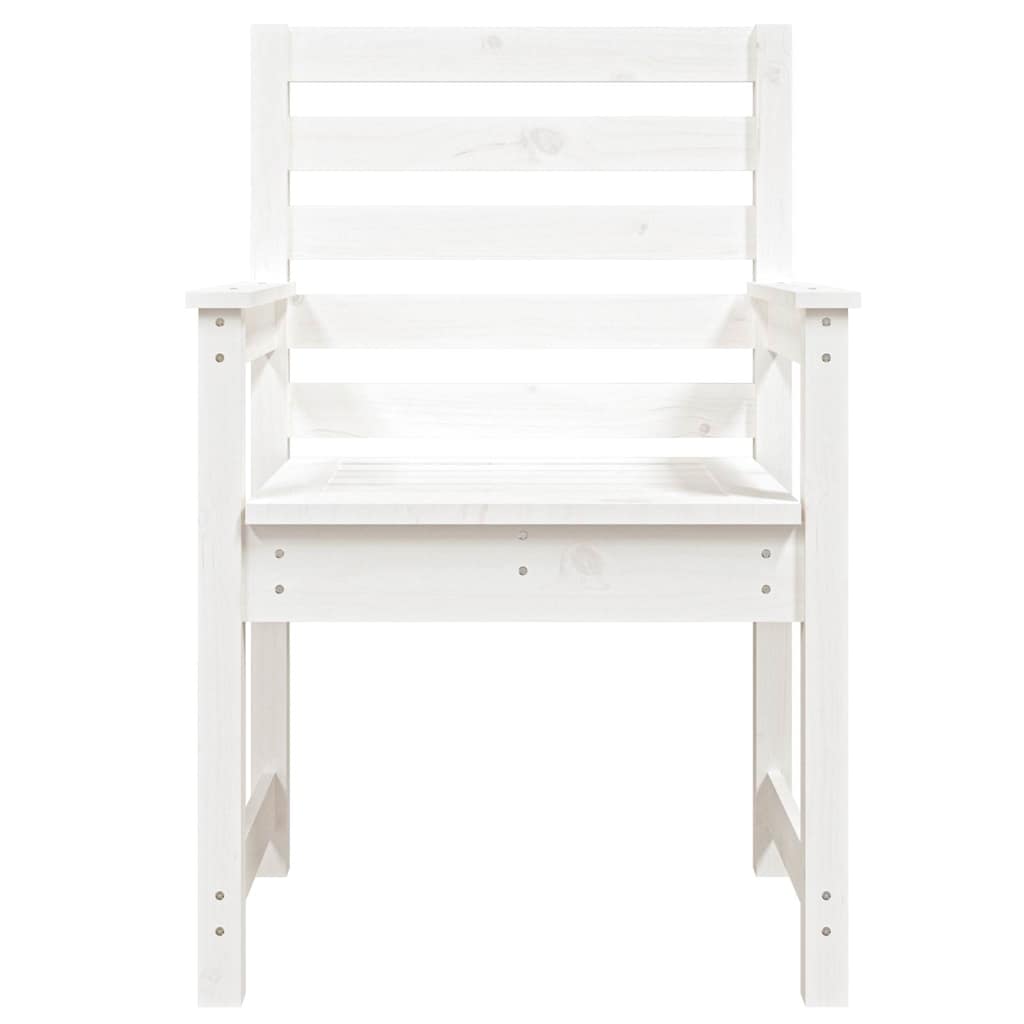 Garden Chairs 2 pcs White 60x48x91 cm Solid Wood Pine
