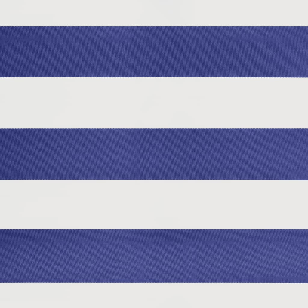 Retractable Awning Blue and White 5x3 m Fabric and Aluminium