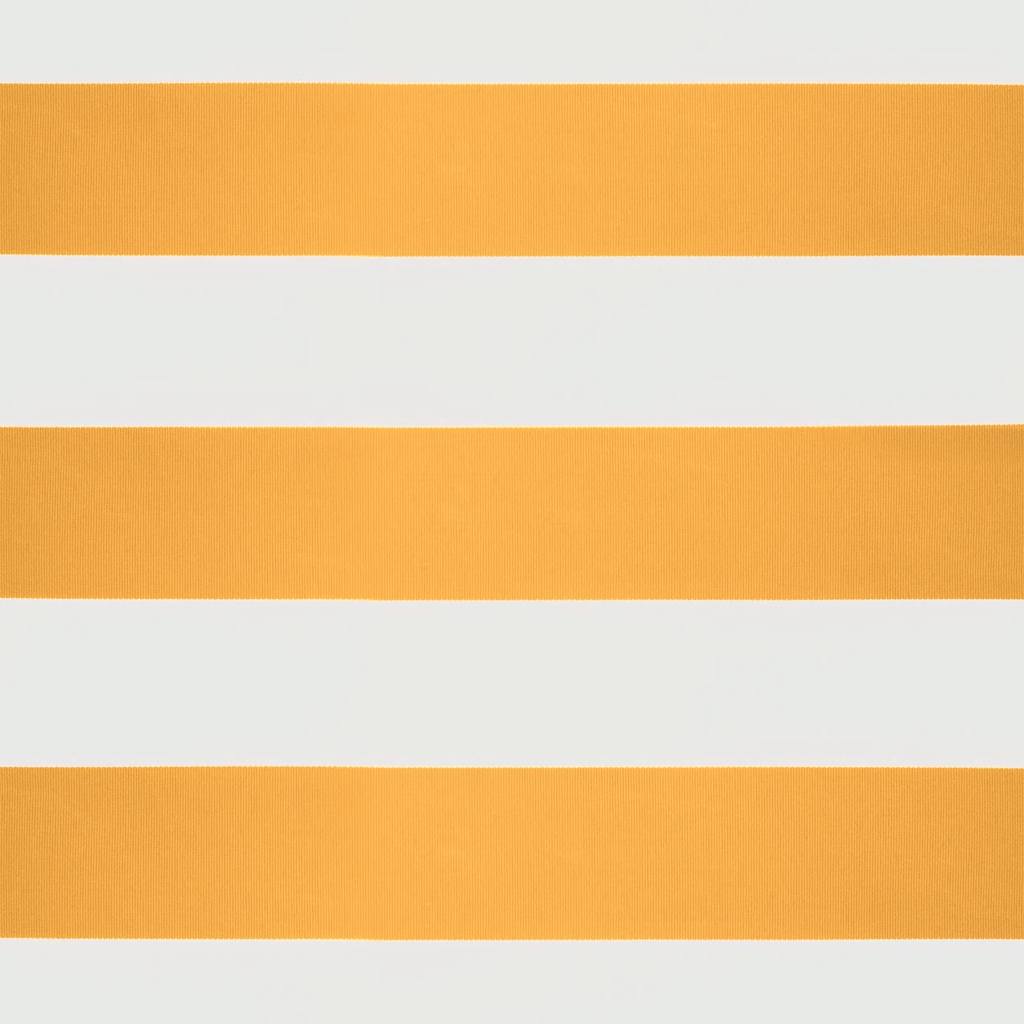 Retractable Awning Yellow and White 4x3 m Fabric and Aluminium