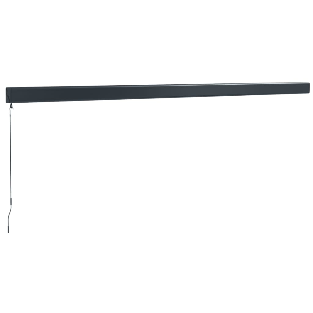 vidaXL Retractable Awning Yellow and White 5x3 m Fabric and Aluminium