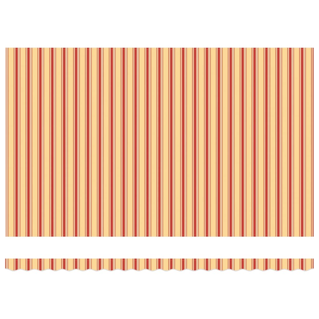 Retractable Awning Yellow and White 5x3 m Fabric and Aluminium