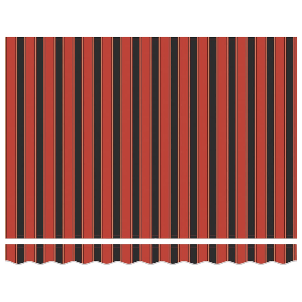 Retractable Awning Orange and Brown 3x2.5 m Fabric and Aluminium