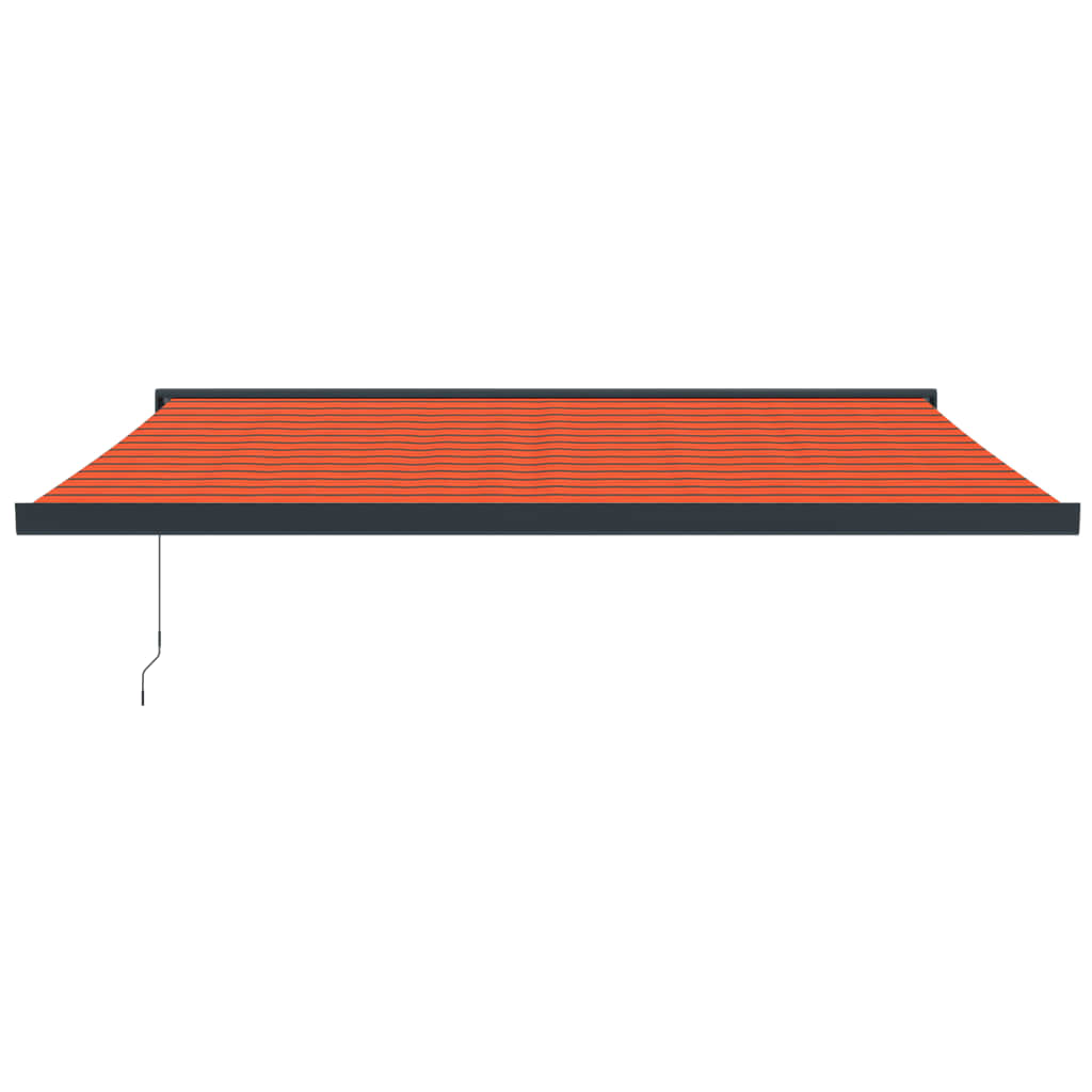 vidaXL Retractable Awning Orange and Brown 4.5x3 m Fabric and Aluminium