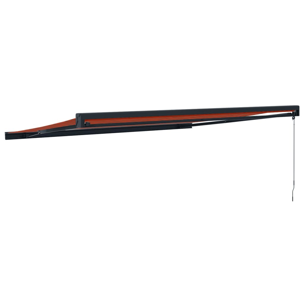 vidaXL Retractable Awning Orange and Brown 4.5x3 m Fabric and Aluminium