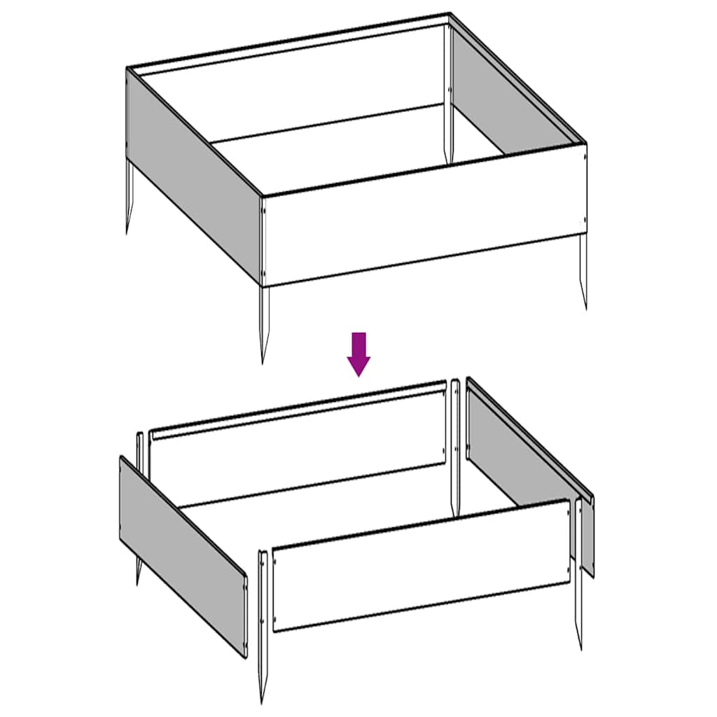 Garden Raised Bed 100x100x41 cm Corten Steel