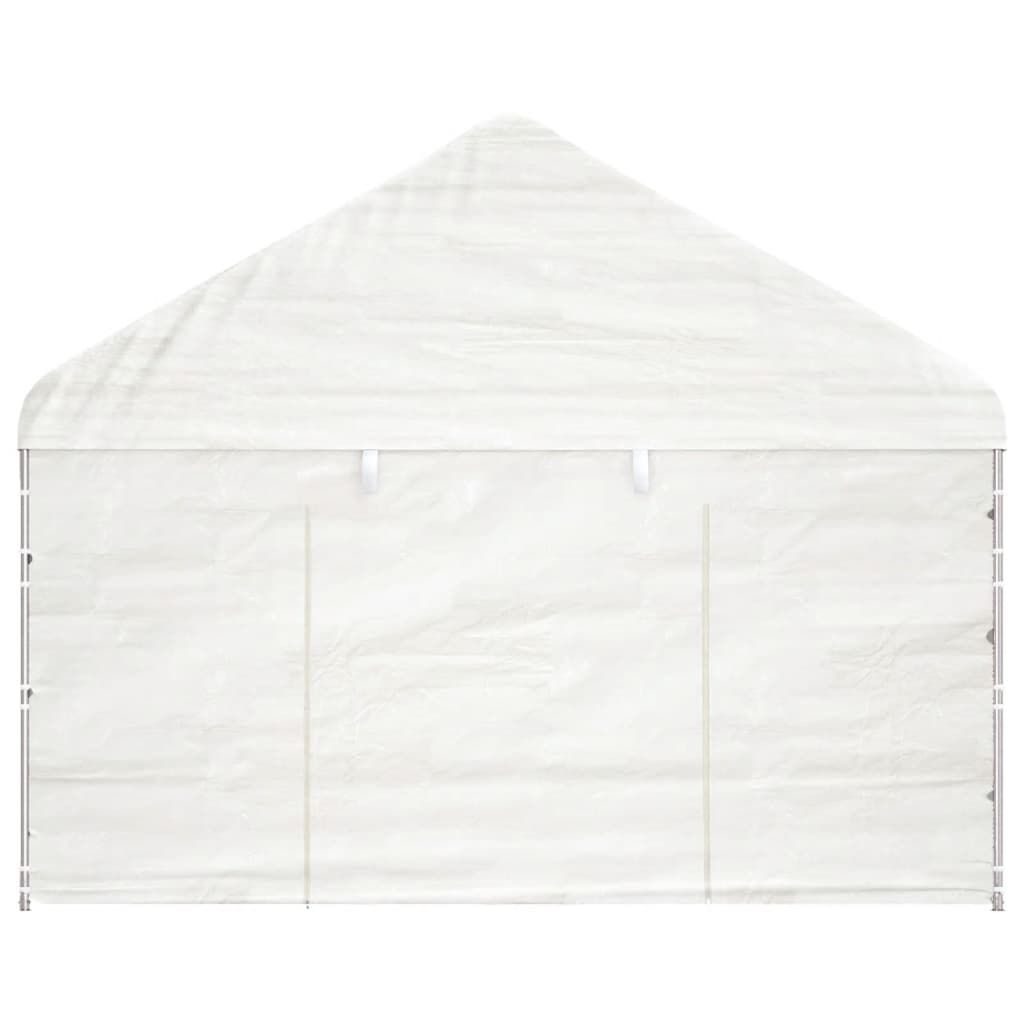 Gazebo with Roof White 6.69x4.08x3.22 m Polyethylene