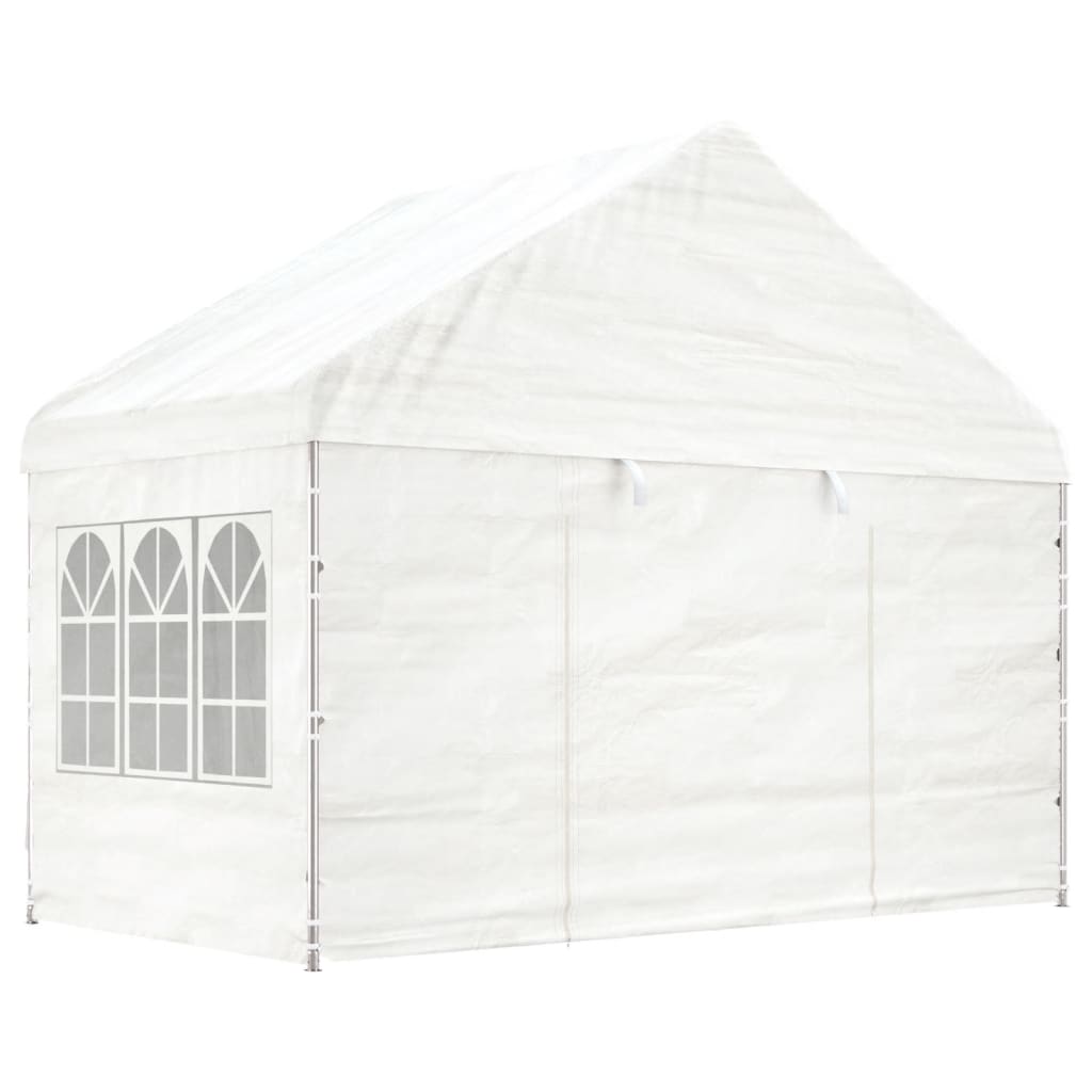 Gazebo with Roof White 20.07x4.08x3.22 m Polyethylene