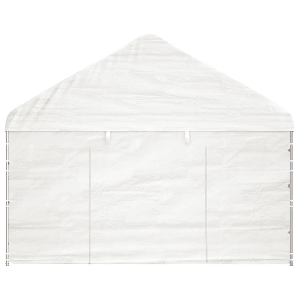 Gazebo with Roof White 20.07x4.08x3.22 m Polyethylene