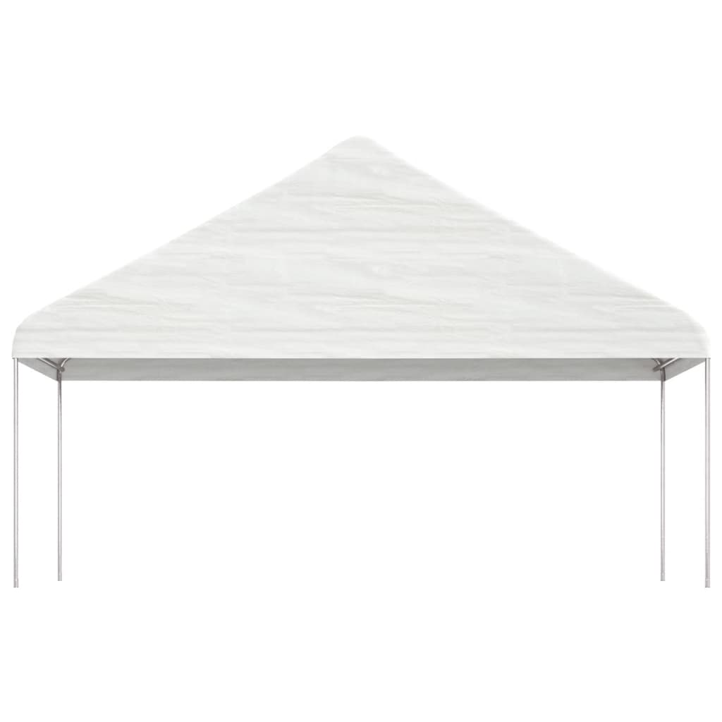 Gazebo with Roof White 4.46x5.88x3.75 m Polyethylene
