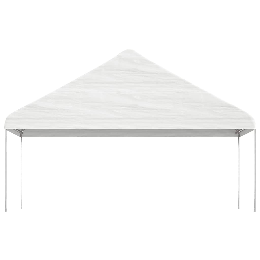 Gazebo with Roof White 4.46x5.88x3.75 m Polyethylene