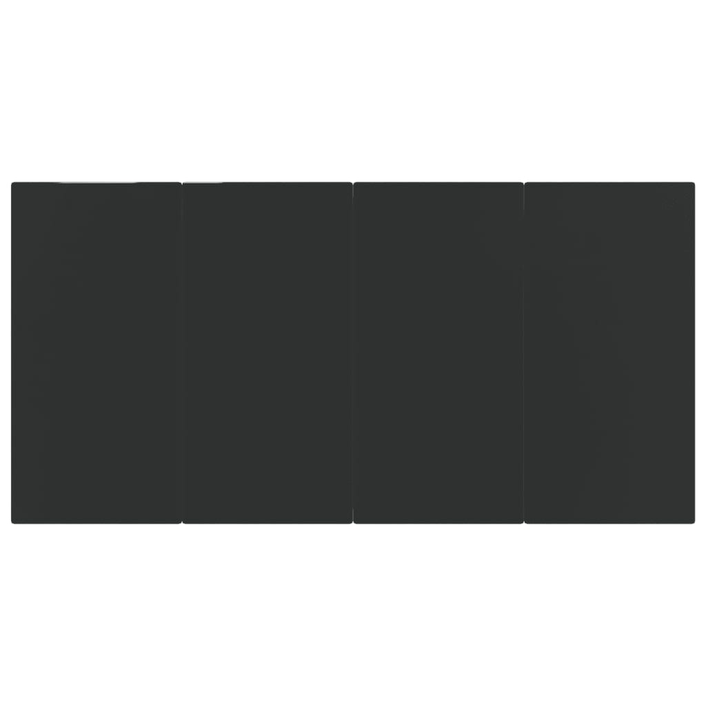 7 Piece Garden Dining Set Black PVC Rattan